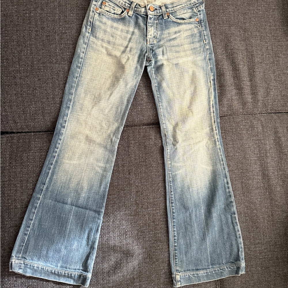 7 For All Mankind Light Blue Flare Jeans